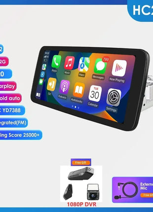 8+128G 10.1'' 360 Rotatable 1 Din AutoRadio GPS for Universal Car Multimedia Player Stereo 1DIN Video Autoradio Carplay HeadUnit