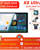 11.5 inch Car Radio GPS Androidauto Carplay For Tesla style For Nissan Hyundai KIA Toyota Honda Multimedia Player For 9/10 inch - Riparo82