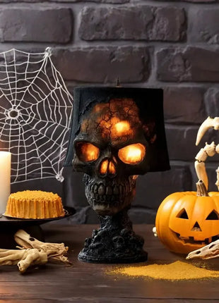 Desk Lamp Halloween Skull Lamp Skull Desk Lamp with Spooky Led Light for Halloween Party Mantel Decoration Unique Room Accent - Riparo82