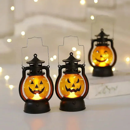 Halloween Pumpkin Ghost Face Lamp Portable Skull Decoration Light for Bar Party Table Atmosphere Prop Halloween Decor Use
