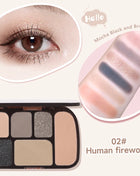 6-Color Earth Tone Eyeshadow Palette With Shimmer& Matte Finishes, Waterproof , Sweat-Resistant, Long-Wearing , Smudge-Proof - Riparo82