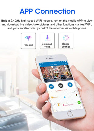 11.26 Inch 4K DVR Wireless CarPlay & Android Auto Dash Cam Bluetooth Audio GPS Navigation Dashboard Dual Lens Video Recorder - Riparo82