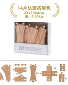 Set di binari ferroviari in legno Pacchetto di espansione Blocchi di costruzione fai-da-te Accessori Tracce adatte per binari in legno Giocattoli educativi per bambini