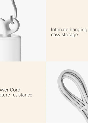 XIAOMI MIJIA H101 Portable Hair Dryer – 1600W,Foldable,50M Negative Ions,15m/s Airflow,Dual Heat & Speed Modes,220V With adapter - Riparo82