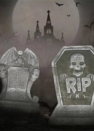 1pcs Halloween Foam Tombstones Outdoor Home Decoration Outdoor Bats Skeleton Gravestone Graveyard Horror Atmosphere Party Props - Riparo82