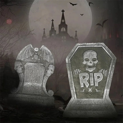 1pcs Halloween Foam Tombstones Outdoor Home Decoration Outdoor Bats Skeleton Gravestone Graveyard Horror Atmosphere Party Props