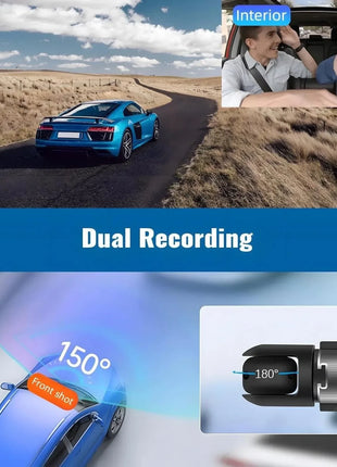 1080P HD Front Rear Dashcam 1 Count Dash Camera for Car,Car Driving Recorder with IR Night-Vision G Sensor 3.16 Inch IPS Screen - Riparo82