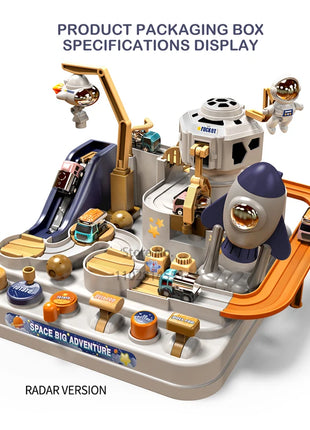 Modello di vagone da corsa Spazio Animali aerospazziali Giocattoli educativi Bambini Treno Pista Avventura Cervello Gioco interattivo meccanico - riparo82