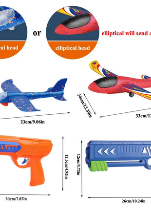 Bambini 24/34 cm Schiuma Aereo Lanciatore Giocattolo da esterno per Ragazzi Sport Catapulta Gioco Bambini Ragazza Compleanno Regali di Natale - riparo82