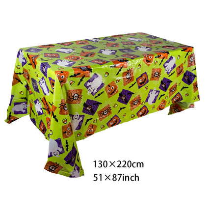 Halloween Tablecloth tablecover table decor Haunted House Pumpkin Spider Web Tablecloth 2025 Halloween Party Decoration Supplies