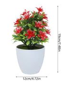1pc Artificial Potted Plant Small Bonsai Flowers Pot Simulated Tree Ornaments Wedding Home Hotel Office Table Decor Fake Plants