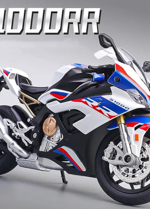 1:12 S1000RR Modello Moto Kawazaki NINJA H2R Giocattoli Pressofuso Suono Luce Assorbimento Degli Urti Simulazione Moto Ragazzo Regalo - riparo82