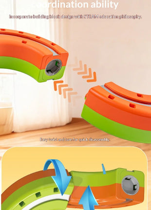 Set di vagoni con pista magnetica elettrica - Giocattolo puzzle per bambini versatile Blocchi magnetici antigravità Veicolo da gioco Regalo di compleanno - riparo82