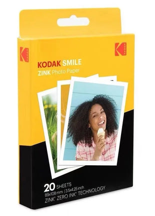 Disponibile 20/80 fogli di carta fotografica Kodak Premium Zink Print 3,5x4,25 pollici compatibile con la fotocamera istantanea Kodak Smile Classic
