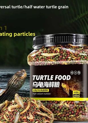GEN CLIMB Turtle Food with Dried Shrimp&Mealworms-All-in-One Floating Pellets for Aquatic Turtles(Red-Eared Slider,Pond Turtle) - Riparo82