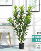 Simulation Green Plant Simulation Lemon Tree Pot Large Green Plant Bonsai Shopping Mall Restaurant Decoration on The Ground