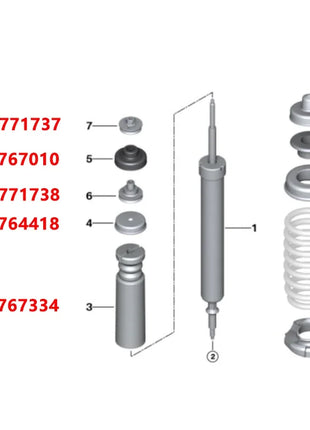 Auto Sospensione Posteriore Buffer In Gomma Ammortizzatore Bump 33536767334 per BMW E81 E82 E88 E90 E91 E92 116 120 318 320d 325 330 335i