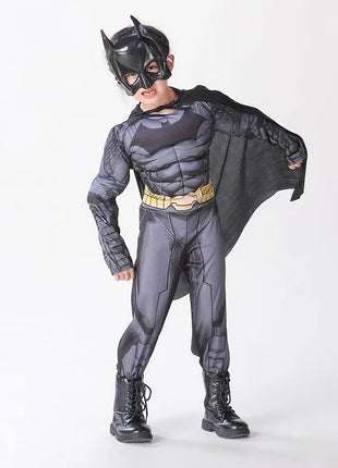 Costume Batman Muscolare Carnevale 2026 - Tuta Zentai Supereroe Bambini Adulti
