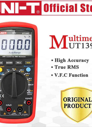 UNI-T UT139C цифровой мультиметр авто диапазон True RMS конденсатор тестер 6000 счетчик вольтметр измеритель температуры