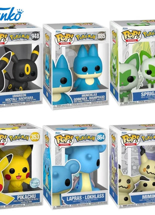 Funko Pop Pokemon Munchlax # 984 Action Doll Modello Pikachu Sprigatito Umbreon Anime Figura Scultura in vinile Giocattoli Raccogliere regali per bambini