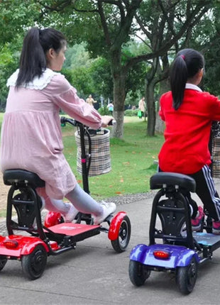 Scooter Mobilità 4 Ruote 500W Doppio Motore 36V - Pieghevole Anziani 3 Velocità - riparo82