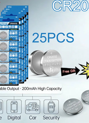 2-30PCS 3V 200mAh CR2032 Batteria Al Litio CR 2032 DL2032 ECR2032 Per Orologio Giocattolo Calcolatrice Chiave Dell'automobile Celle del Pulsante di Controllo Remoto