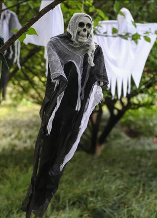Halloween Outdoor Decoration Skull Gauze Hanging Ghost Skull Pendant Bar Haunted House Secret Room Scene Layout Horror Props - Riparo82
