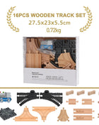 NUOVO Set di binari in legno Pacchetto di espansione per binari in legno di faggio Set di binari ferroviari adatti per tutte le marche Treni Giocattoli per regali per bambini