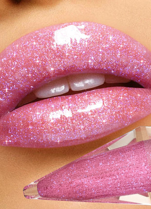 8 Color Glitter Shimmer Lip Gloss Moisturizing Lip Tinted Fuller Lip Effect Diamond Liquid Lipstick Makeup Sexy Lip Care Gifts - Riparo82