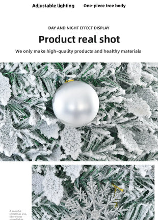 1.5/1.8/2.1M Pieghevole Albero Di Natale Atmosfera Domestica Decorazioni Di Natale Con PVC Floccato Centro Commerciale Ornamento Regali di Capodanno