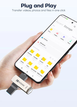KODAK USB3.2 tipo C Flash Drive 256GB 128GB 32GB Pendrive Dual Memory Stick ad alta velocità per Smartphone Laptop