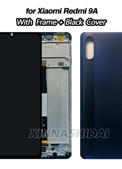 AAA + TFT LCD Per Redmi 9A/9C Display Touch Screen Digitizer Parti di Montaggio Per Xiaomi M2006C3MG Con Telaio e Copertura Della Batteria - riparo82