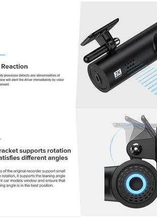 Dash Cam Smart Car DVR Camera Wifi APP Voice Control Dashcam 1080P HD Night Vision Car Camera Video Recorder G-sensor dash cam - Riparo82