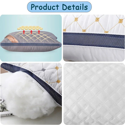 Hotel Pillows Bedroom Beds Sleep Cervical Pillows Middle-High Thickened Pillow Core Machine Washable and Sleep Aid Body Pillow