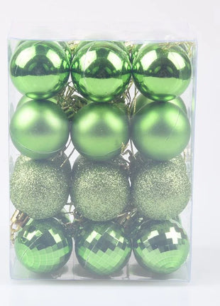 24 pezzi 4 cm albero di Natale palline di Natale decorazioni palline ornamento di nozze per feste - riparo82