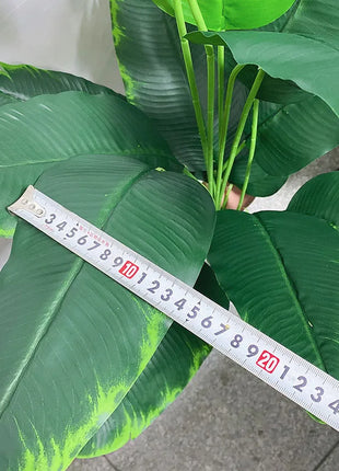 120cm 24Leaves Large Tropical Banana Tree Fake Palm Plants Real Touch Strelizia Plastic Banyan Plant For Home Shop Office Decor