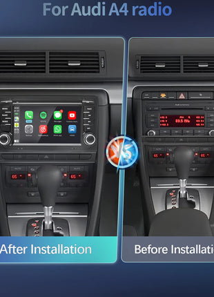 Android 14 AutoRadio For Audi A4 B6 B7 S4 B7 B6 RS4 Seat Exeo 2002-2008 RS4 B7 Radio 2008-2012 Stereo GPS Carplay Car Multimedia - Riparo82