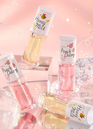 Peach Lip Oil Gloss Plumper Moisturizing Non Sticky Sexy Water Glossy Long-Lasting Transparent Liquid Lipstick - Riparo82
