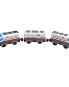Locomotiva in legno Magnetic Electric Car Train Toys Fit Biro wood Diecast Slot Train Track Railway Educational Toys For Kids