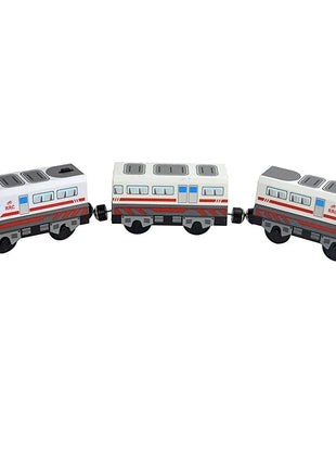 Locomotiva in legno Magnetic Electric Car Train Toys Fit Biro wood Diecast Slot Train Track Railway Educational Toys For Kids