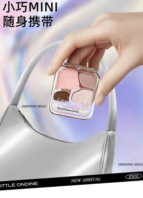 Little Ondine 4Color Eyeshadow Palette Blush Eyeliner Eyeshadow Highlight Contour Palette Eyes Makeup Beauty - Riparo82