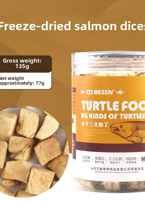 BESSN Freeze-Dried Turtle Food 300g | Brazilian/Caiman/Reeves' Turtle Formula with Shrimp & Meat Pellets | for Juvenile Turtles - Riparo82