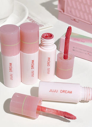 JUJU DREAM 6 Color Matte Lip Glaze - Long-lasting, colourless, non-stick cup velvet, student-friendly, brightening nude lipstick - Riparo82