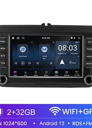 2 Din Car Radio Android 13 Car Multimedia Player GPS WiFi Carplay For Volkswagen Skoda Octavia golf 5 6 touran passat polo Jetta - Riparo82