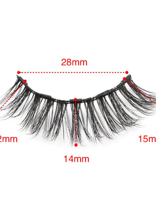 1 Pair Magnetic Eyelashes Wispy 3D Mink Lashes Natural Long Faux Cilios Eyelash Extension Handmade False Eyelashes Makeup Tools