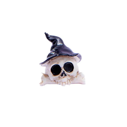 Halloween small ornaments horror skull pumpkin wizard resurrection ghost festival doll resin crafts desktop ornaments