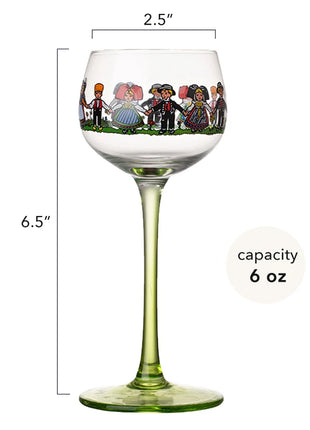 Calice per piccole persone in stile Alsace Bicchieri da vino Decorazioni per la casa Bicchiere da vino adatto per compleanni, Natale e regali di nozze 6 (fl.oz) - riparo82
