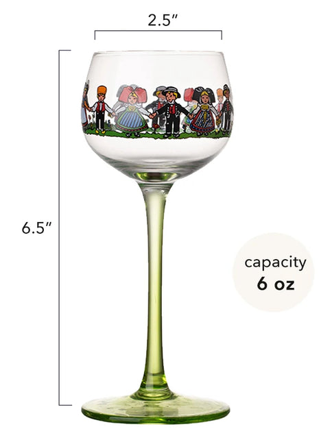Calice per piccole persone in stile Alsace Bicchieri da vino Decorazioni per la casa Bicchiere da vino adatto per compleanni, Natale e regali di nozze 6 (fl.oz) - riparo82