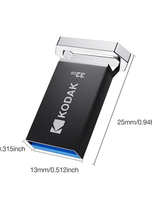 KODAK 128GB Mini USB Flash Drive USB3.2 Pen Memory Drive ad alta velocità 140MB/s 32GB 64GB UDisk Memoria portatile per PC per auto