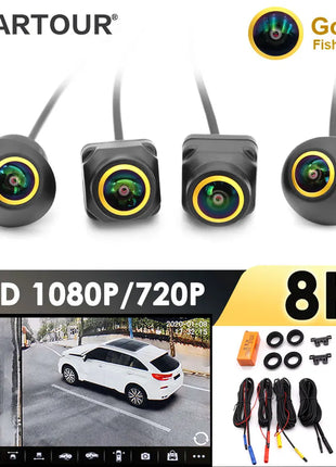 360 Vehicle Camera Panoramic Surround View 1080P AHD Right+Left+Front+Rear View Camera System Of Android Auto Radio Night Vision - Riparo82